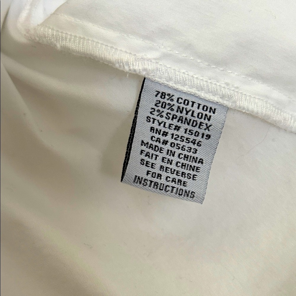 Habitat White Button Down Swing Blouse for Women SZ M - Picture 9 of 9